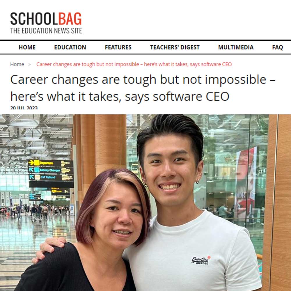 Schoolbag feature about career changes